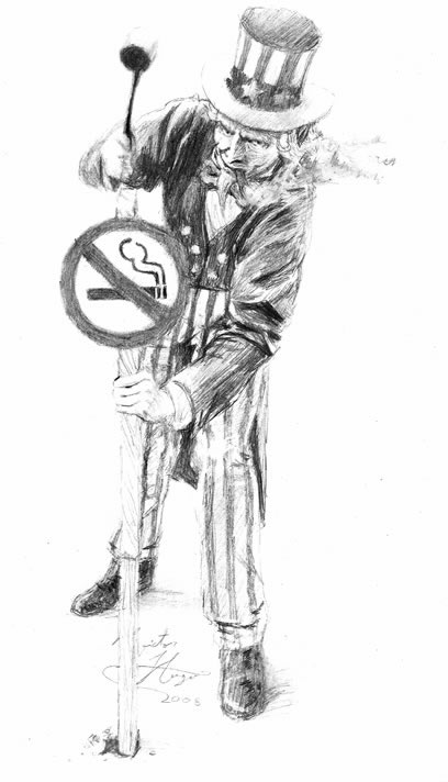 No Smoking - graphite pencil on paper